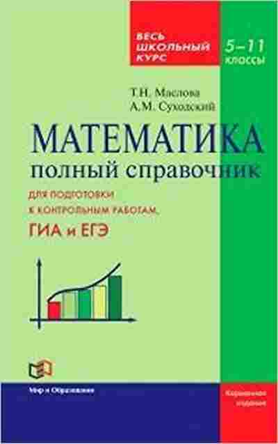 Книга Математика Полный спр. ОГЭ и ЕГЭ Маслова Т.Н.,Суходский А.М., б-2704, Баград.рф